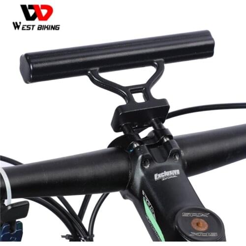 WEST BIKING Bike Light Holder Bicycle Computer Bracket Support Extender Cycling Accessory Alloy Handlebar Mount Bracket