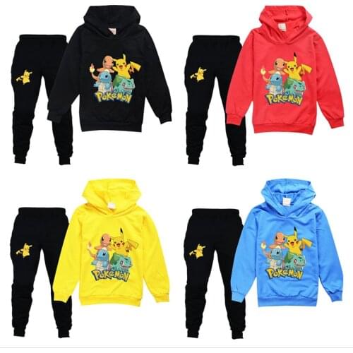 Pokemon Pikachu Summer Kids Clothes Outfits Cartoon Kawaii Baby Boys Girls Shorts Sleeve Tops T-shirt Clothing Set Tee Suits