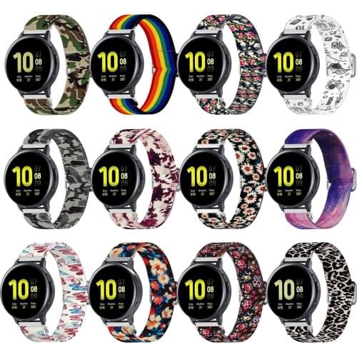 Breathable Watch Strap Belt Wristband Soft Elastic Replacement Band for Samsung galaxy watch Active2, active