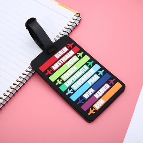 New Travel Luggage Tag Identifier Label ID Address Holder Protection Suitcase Tags Travel Accessories Portable Countries Label