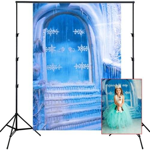 HUAYI Photography Backdrop Christmas Winter Door Princess Photo Booth Background Newborns Child Birthday Studio Backdrop XT-4150