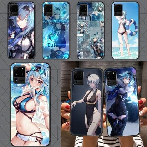 Genshin Impact eula Game Phone case For Samsung Galaxy Note 4 8 9 10 20 S8 S9 S10 S10E S20 Plus UITRA Ultra black 3D funda art