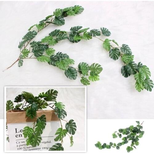 Artificial Plants Turtle Leaf Rattan Hanger Green Leaves Garland Fake Flower Vine For Home Wedding Garden Decoration
