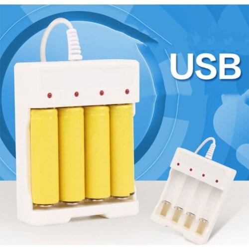 K5DB 1.2V Universal Smart 4-Slot AA/AAA Rechargeable Battery Charger Adapter USB Plug