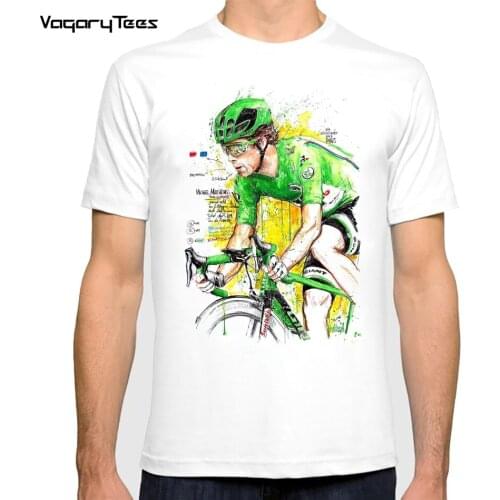 Summer Track Bike Art Classic T-Shirt Fixed Gear Bicycle Graphic Design Cycling drawing Print Mens sports Casual Tops White Tee