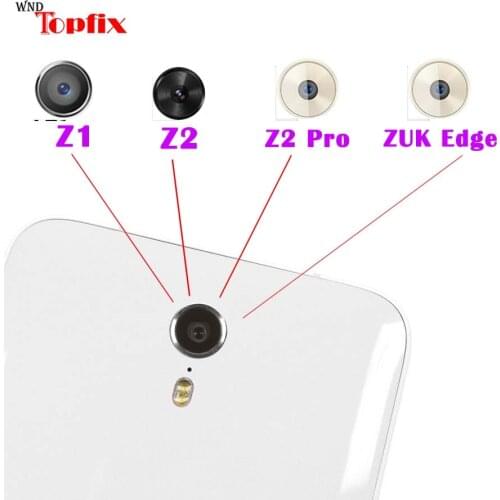 2pcs/Lot New Back Rear Camera lens glass replacement for Lenovo VIBE ZUK Z2 PRO / Z1 Z1221 Z2 / Edge with Sticker top quality