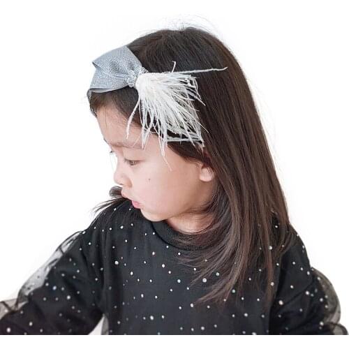 Handmade Fascinator Headwear Feather Crystal Bowknot Headband Girl Kids HairBands Hair Hoop Bride Wedding Party Hair Accessories