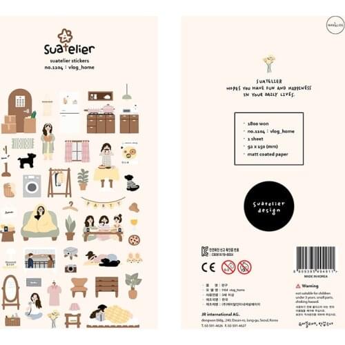 Origin Korea Sonia Scrapbooking Paper Sticker Girls vlog_home Life Hobby DIY Diary Craft Decoration Suatelier Stickers