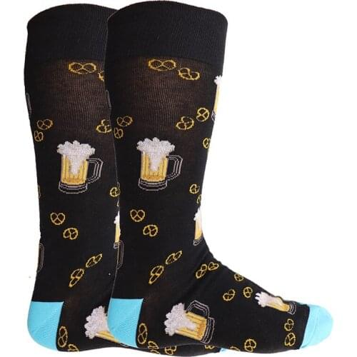 Beer Hamburger Hot Dog Personality Food Printing Socks Funny Happy 2021 New Fashion Casual Harajuku Hip Hop Design Couple Socks