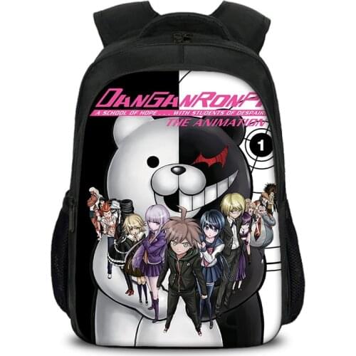 Hot Danganronpa Backpacks Boys School Children Schoolbags For Girls Primary Book Bag Anime School Bags Printing Trendy Backpack