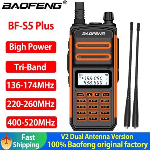 Baofeng S5Plus Ham CB radio walkie-talkie two-way radio 5-25km VHF UHF remote portable is better than UV5R UV82