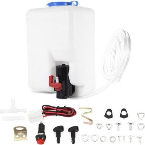 Washer Tank Pump Bottle Kit Universal Windshield Wiper Systems Quality Reservoir