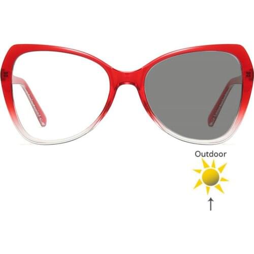 Sun Photochromic Myopia Eyeglasses Women Leopard Optical Student Finished Myopia Eyewear Prescription Glasses FML