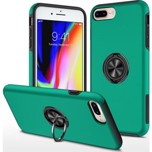 TPU Bumper Shockproof Bracket Phone Case For iPhone 8 7 6S 6 Plus SE 2020 12 Mini 11 Pro X XR XS Max Ring Stand Fundas Cover
