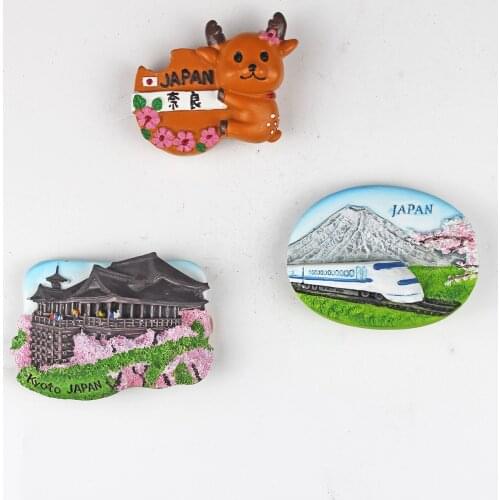 Japan Tokyo Tourist Gift Hot Selling Fasion 3D Polyreisn Nara Refrigerator Creative Mount Fuji Fridge Magnet Souvenir