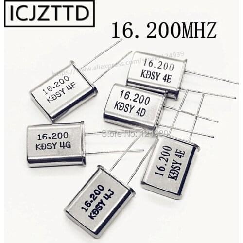 1PCS 49U 2P 16.200MHZ 16.2MHZ 16.200M 16.2M 16.200 16.656MHZ 16.656M 16.656 16.663MHZ 16.663M HC-49U HC-49/U 11.35mmx4.65mm