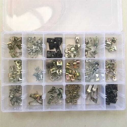 180pcs Car Leaf Board Fender Bumper Self - tapping Screw Base Metal Fastener Clip For All Auto Rivets