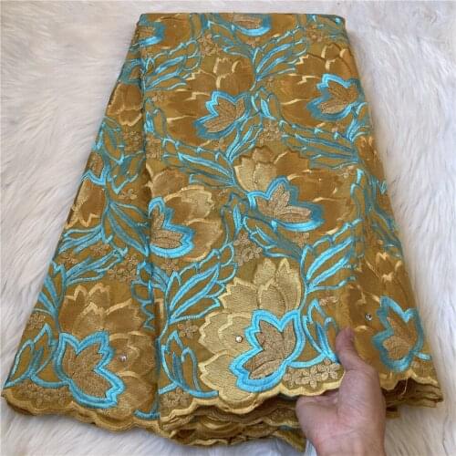 African Lace Fabric 100 % Cotton 2021 Newest Swiss Voile Lace In Switzerland Dubai Fabric Nigerian Swiss Voile Lace 5 Yards