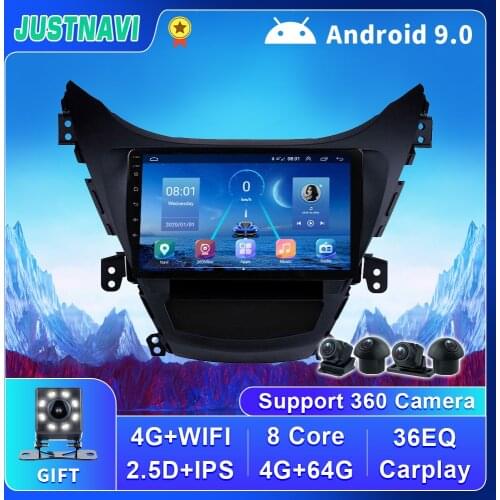 Car Radio Multimedia 2din android 9.0 Video Player Navigation GPS For Hyundai Elantra 5 2011-2015 DSP Carplay 360 Rear camera BT
