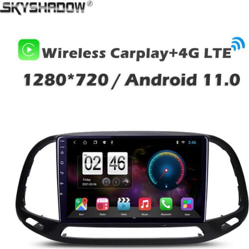 360 Panoramic Camera Carplay 6G+128G Android 10.0 Car DVD Player GPS Map WIFI Bluetooth 5.0 RDS Radio For FIAT Doblo 2015 - 2019