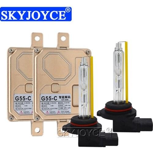 SKYJOYCE 55W Car Light Xenon Kit No Error Canbus Electronic Digital Ballast H1 H3 H7 H11 9012 D2H Fast Bright Bulb Kit 12V 5500K