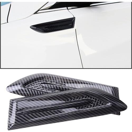 Side Fender Vent Air Mesh Pattern Wing Cover Trim Carbon Fiber Pattern Car Styling Shark Gill ABS 3D Sticker Exhaust Vent