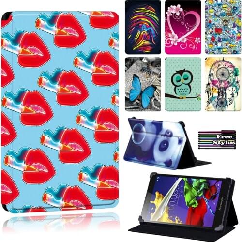 Tablet Case for Lenovo Tab 2 A8/Tab 2 A7-(10/10F)/A10-70/Tab 4(8/8 Plus/10 /10 Plus)/Tab 3(7 Essential/10.1) - Old image Pattern