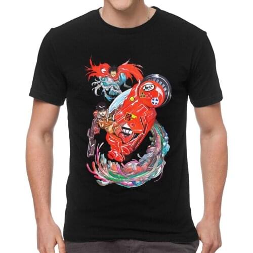 Akira Shima Tetsuo T-shirt Men T Shirt Short Sleeve Shotaro Kaneda Japanese Anime Neo Tokyo Tshirts Cotton Tee Tops Clothes