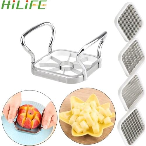 HILIFE 5pcs/set Stainless Steel Vegetable & Fruits Cutter Slicer for Apple Pear Potato Chips Kitchen Utensils Tools