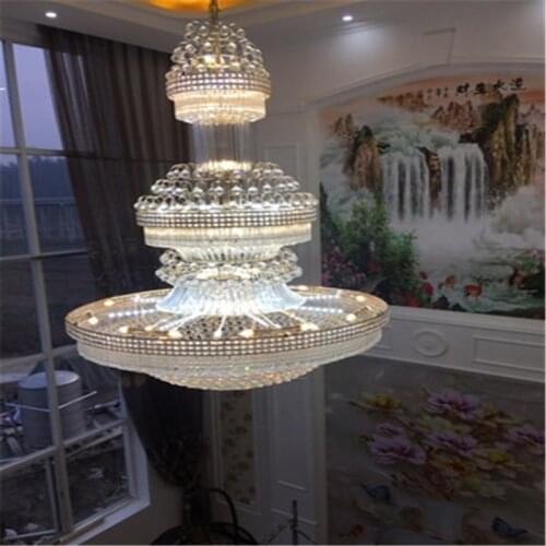 K9 crystal pendant lighting LED lamp Dimmable remote control luxurious 110-220V quality pendant crystal lamp for living room