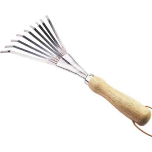 Stainless Steel Nine-Tooth Harrow Shovel Loose Soil Garden Tools Potting Digging Raking And Weeding Garden Supplies