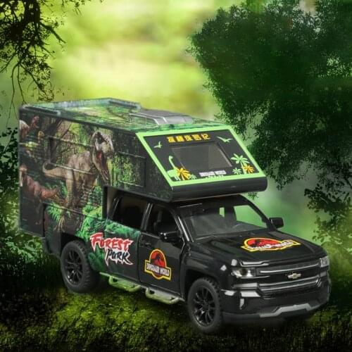 1:32 Solander dinosaur Tyrannosaurus Truck Model Simulation Metal Alloy Car Pull Back Toys Gifts For Kids Children Collection