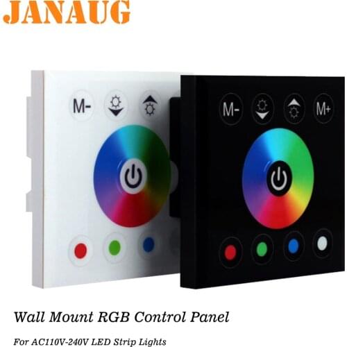 Wall Mount RGB Control Touch Panel for AC110V-AC240V 5050 RGB LED Strip Lights, LED Tape Lights, LED Ribbon, LED Neon Lights