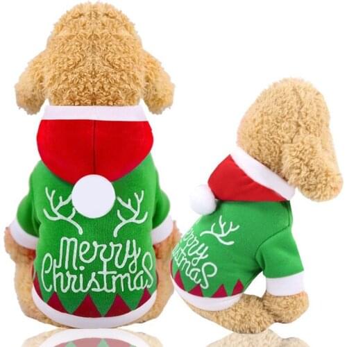 PUOUPUOU Christmas Dogs Clothes Cute Dog Costume Cartoon Pet Dog Clothes for Small Dogs Coat Hoodies Ropa Para Perro XS-XXL