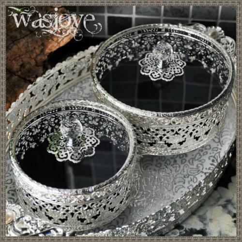 1pcs Jewelry Box High-end Home Jewelry, jewelry Storage Box Retro European style Princess jewelry box gift Silver Bronze