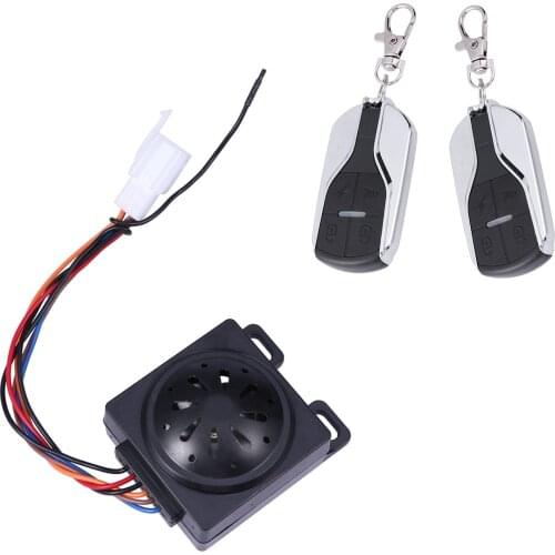 3Pcs Motorcycle Security Alarm System Horn Alarm Warner with Remote Control Cutting Off Remote Engine Start Disarming Anti-theft