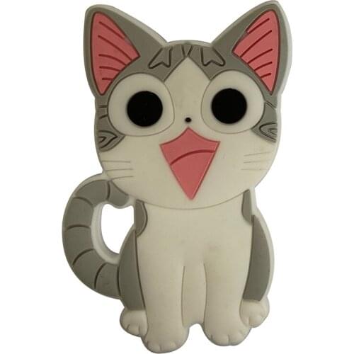 Silicone Teether For Teeth Teething Pendant Cat Shape Baby Teether Toys Chewing Infant Teething Supplies Babies Reborn Gifts