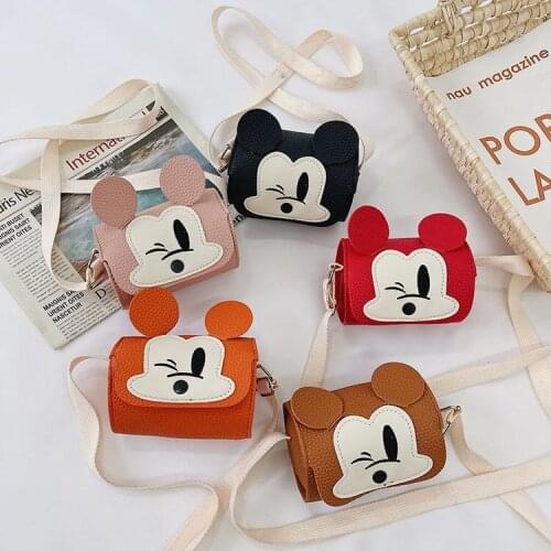 Kindergarten Messenger Storage Bag Mickey Mouse Cartoon Pattern Cute Bag Going Out Coin Purse Childrens Birthday Gift