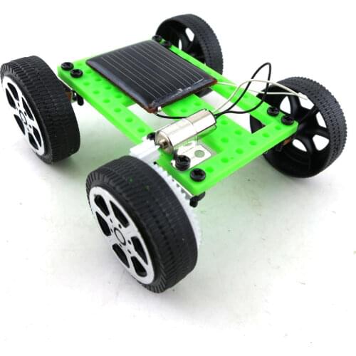 Creative Kids Early Education DIY Solar Energy Car Science Experiment Puzzle Building Blocks Assembled Novelty Solar Toy