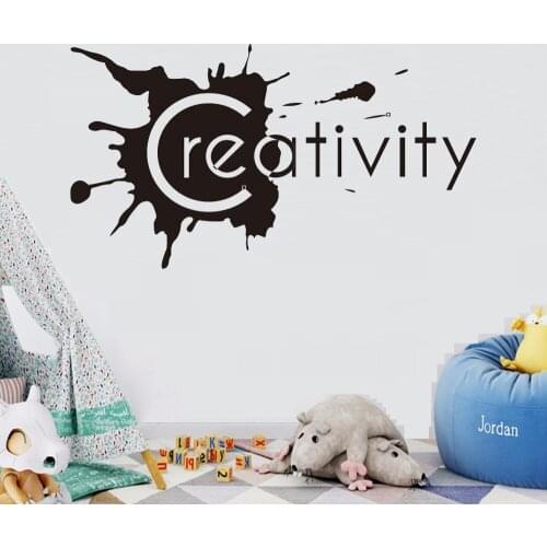 Inspiring Creativity Word Wall Art Sticker Home Decor Living Room Motivation Decal Home Office Decor Bedroom Art Stickers PW12