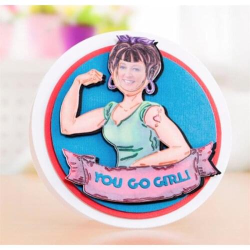 YPP CRAFT Strong Girl Metal Cutting Dies Stencils for DIY Scrapbooking/photo album Decorative Embossing DIY Paper Cards