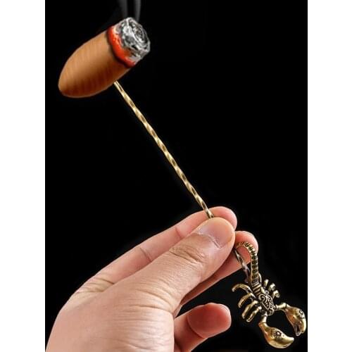 1pcs Portable Cigar Dredge Cigar Needle Brass Cigar Needle Tool Retro Puncher Travel Smoking Accessories