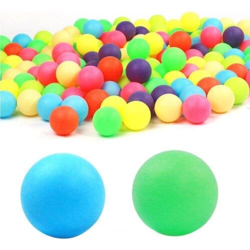 100Pcs Colored Ping Pong Balls Entertainment Table Tennis Mixed Colors for Game