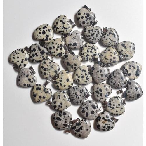 2020 fashion heart spot stone charms pendants for jewelry making good Quality 50pcs/lot Wholesale free shipping