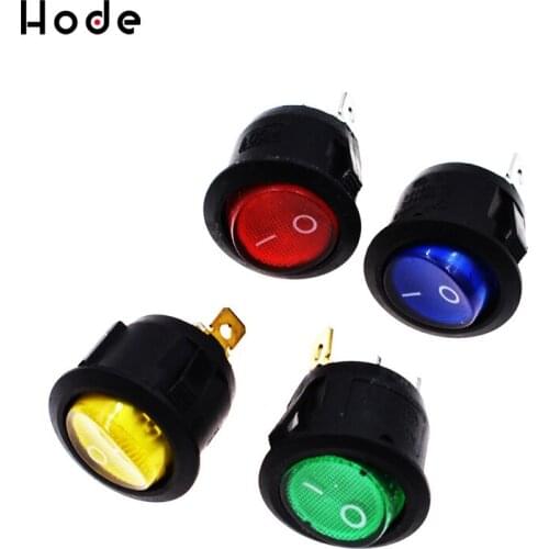 5Pcs Car 220V Round Rocker Dot Boat LED Light Toggle Switch SPST ON/OFF Top Sales Electric Controls