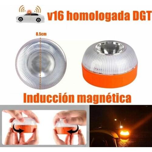 Emergency Light V16 Homologated Dgt Approved Car Emergency Beacon Magnetic Rechargeable Light Light Strobe Induction R9E4