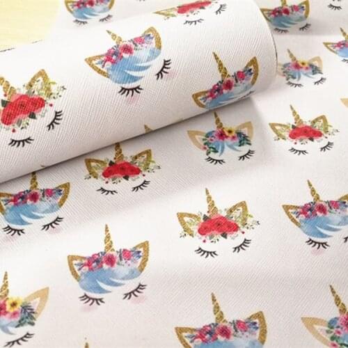 Free shipping A4 20*33CM 10 sheets cartoon horse face print synthetic leather fabric for DIY accessories