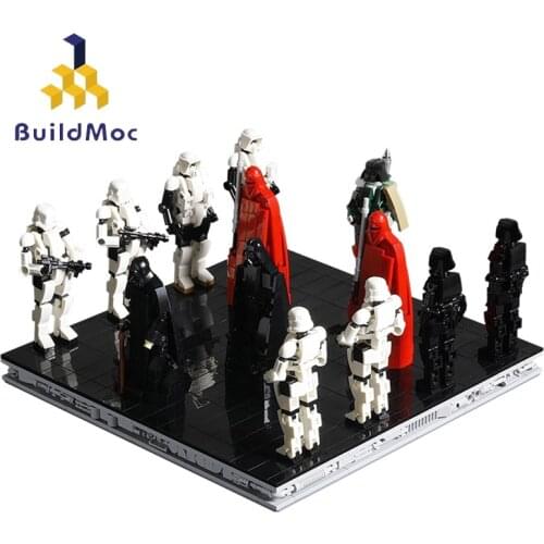 Buildmoc Character Star Movie Figures The Emperors Arrival Scene MOC-50609 DIY Dolls Clone Trooper Building Blocks Toys Gift