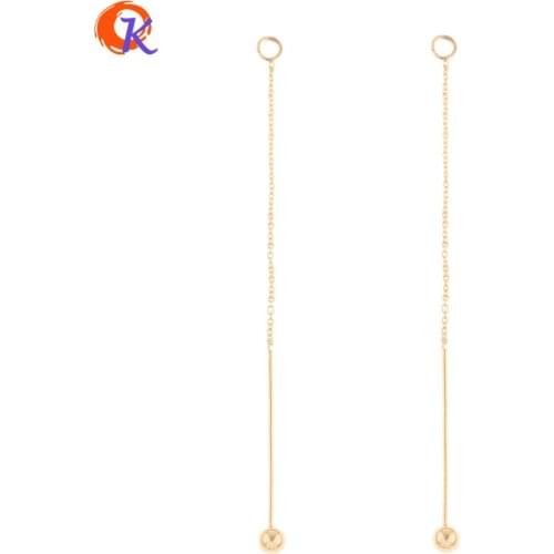 Cordial Design 30Pcs 4*77MM Jewelry Accessories/DIY Earring Making/Genuine Gold Plating/Chain Shape/Hand Made/Earring Findings