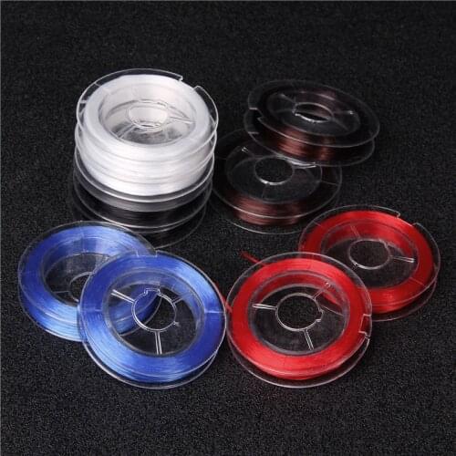 0.8mm Transparent Red Blue Black Stretch Elastic Crystal Line Beading Rope String jewelry Cord String Thread DIY Handmade 10m